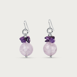 Amethyst Facet Ball Earring