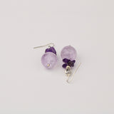 Amethyst Facet Ball Earring
