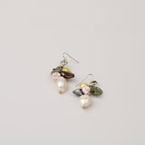 Big Nugget Pearl w Multi Color Keishi Earring