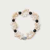 Double Multicolor Rice Pearl Twist Bracelt