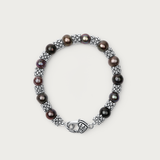 Black Pearl w Silver Star Bracelet