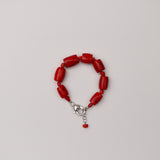 Bold Red Coral Bracelet