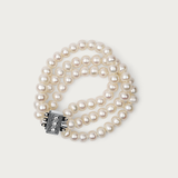 Freshwater Triple White Pearl Bracelet