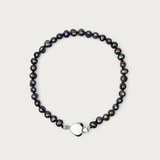 Small Freshwater Free Form Black Pearl Bracelet