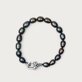 Dark Rice Pearl Bracelet