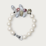 Pearl and Keishi Pearl w Quartz Bracelet