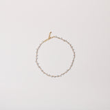 Brass Wired Rice Pearl Necklace