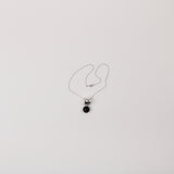 Silver Drum w Onyx Ball Pendent