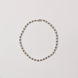 White Pearl w Silver Star Necklace