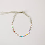 Freshwater w crystal necklace