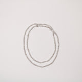 Long grey pearl necklace