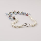Pearl and Keishi Pearl w Quartz Necklace