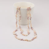 Long Rice Pearl Necklace