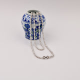 Long grey pearl necklace