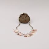 Silver Tube w Keishi Pearl Necklace