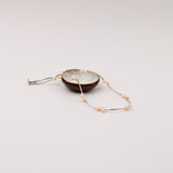 Triple Rice Pearl w Long Tube Necklace.