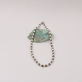 White Pearl w Silver Star Necklace