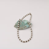 White Pearl w Silver Star Necklace