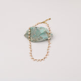 Brass Wired Rice Pearl Necklace