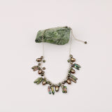 Brown Drop Pearl w Greenish Brown Keishi Necklace