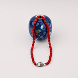 Red Coral Cylinder Necklace