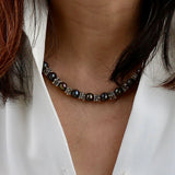 Black Pear s Silver Star Necklace