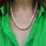 Freshwater White  Bread Pearl Necklace