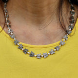 Cute silver Butterfly w Pearl Necklace