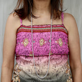 Long grey pearl necklace