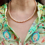 Freshwater pink pearl necklace