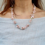 Brazil Crystal w Pink Keishi Pearl Necklace