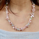 Brazil Crystal w Pink Keishi Pearl Necklace