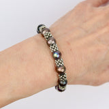 Black Pearl w Silver Star Bracelet