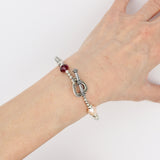 Big Tube w Pearls Bracelet