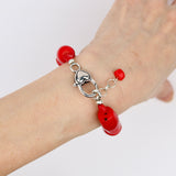 Bold Red Coral Bracelet