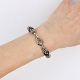 Black Pearl w Silver Star Bracelet