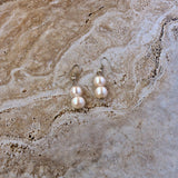 Double Freshwater White Pearl Earring