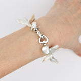 White Keishi Pearl Bracelet