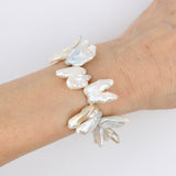 White Keishi Pearl Bracelet