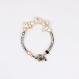 Big Tube w Pearls Bracelet