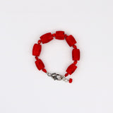 Bold Red Coral Bracelet
