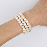 Freshwater Triple White Pearl Bracelet