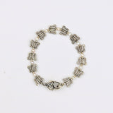 Silver Small Butterfly w Mini White Pearl Bracelet