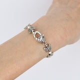 Silver Small Butterfly w Mini White Pearl Bracelet