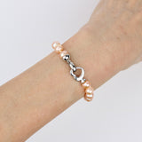 Freshwater Pink Round Pearl Bracelet