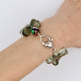 Smoky Quartz w Cloisonne Bracelet
