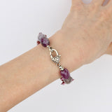 Purple Fluorite w Purple Keishi Bracelet