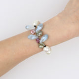 Pearl and Keishi Pearl w Quartz Bracelet