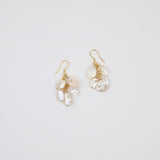 Free-Form White keishi Pearl Earring