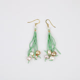 Green Suede Tassel Earring